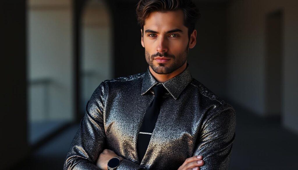 découvrez notre chemise paillette homme, élégante et parfaite pour vos soirées et événements chics. alliez style et brillance pour une allure sophistiquée et tendance.