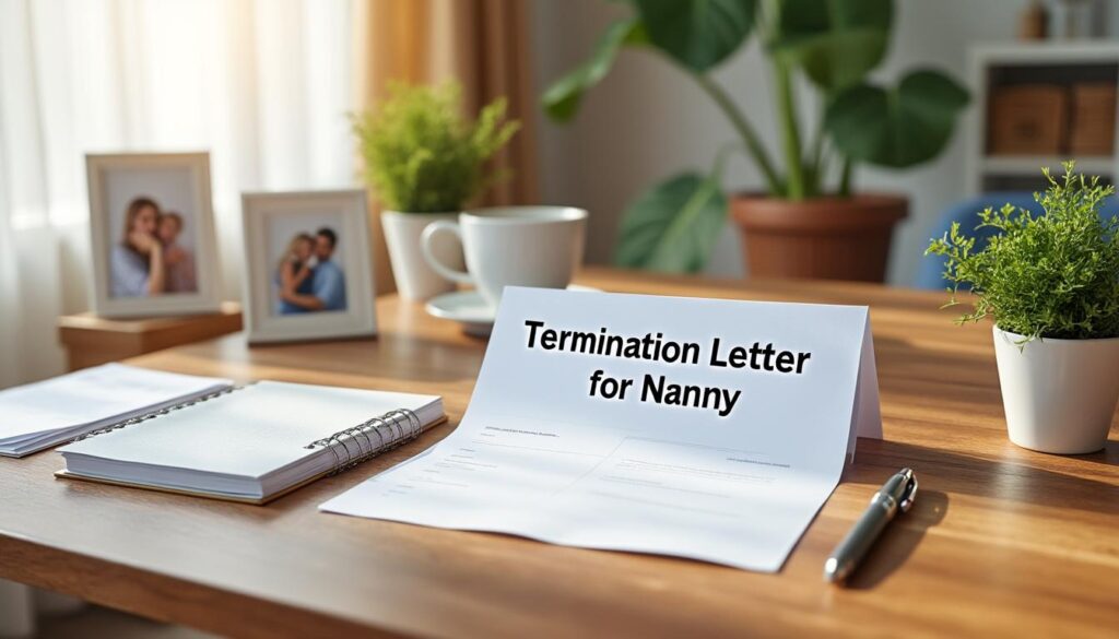 modèle clair et conforme à la loi pour une lettre de licenciement de nounou, facilitant la procédure tout en respectant les obligations légales.