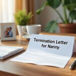 modèle clair et conforme à la loi pour une lettre de licenciement de nounou, facilitant la procédure tout en respectant les obligations légales.