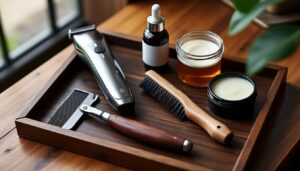 découvrez notre sélection des meilleurs kits barbe pour homme, avec des produits incontournables pour entretenir, styliser et sublimer votre barbe au quotidien.