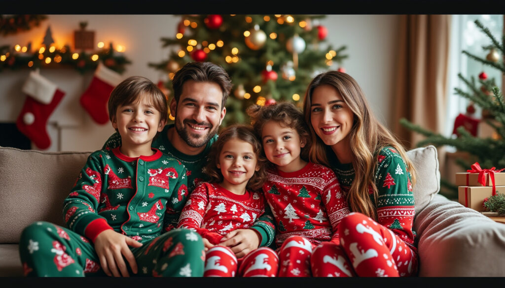 découvrez notre collection de pyjamas de noël pour toute la famille alliant confort et motifs festifs pour des soirées chaleureuses et joyeuses.