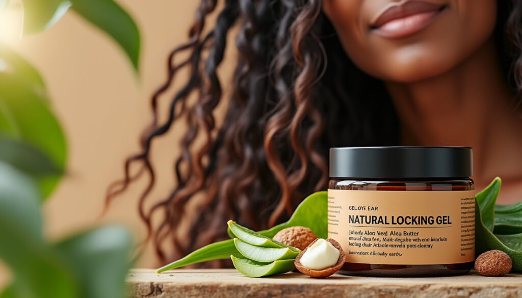 gel naturel de fixation pour locks et torsades, offrant une tenue longue durée pour un coiffage impeccable et durable.