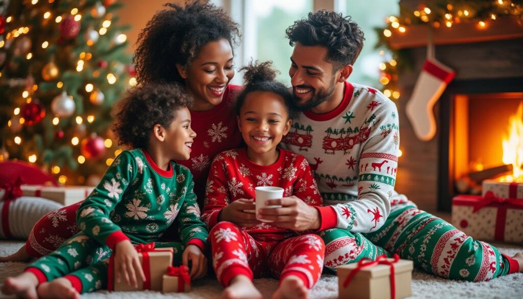 découvrez notre collection festive de pyjamas de noël tendance pour toute la famille, alliant confort et style pour des fêtes chaleureuses et joyeuses.